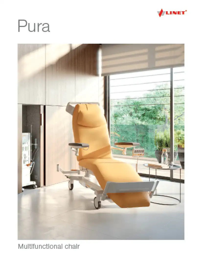 PURA behandlingsstol forside brochure